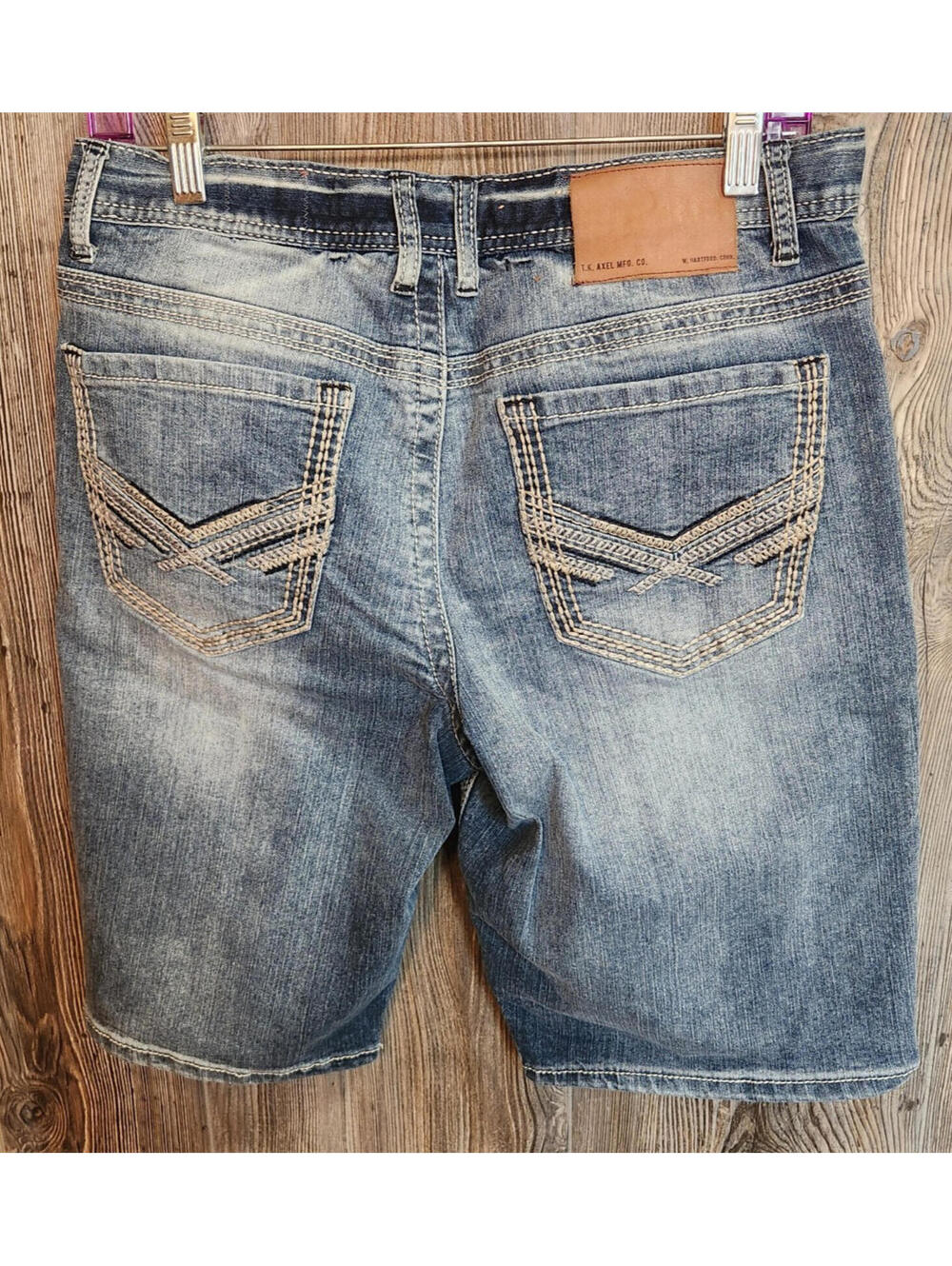 TK Axel Denim Blue Jean Shorts Men Size 30 (30x11) Straight Leg western ranch